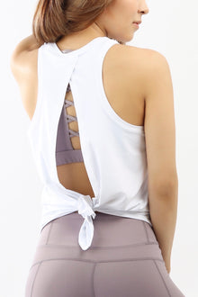  Tie Tank Top in White