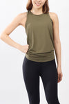 Tie Tank Top in Army Green
